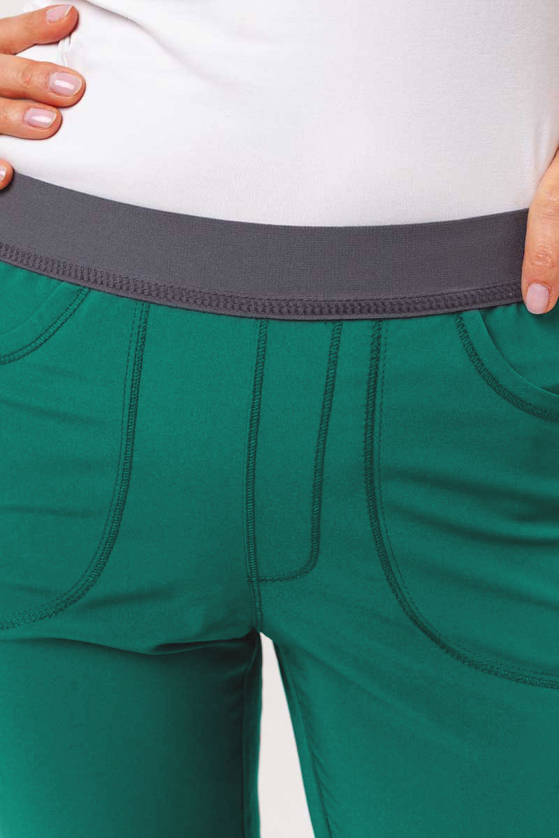 Dámske lekárske nohavice Cherokee Infinity Slim Pull-on zelené-3