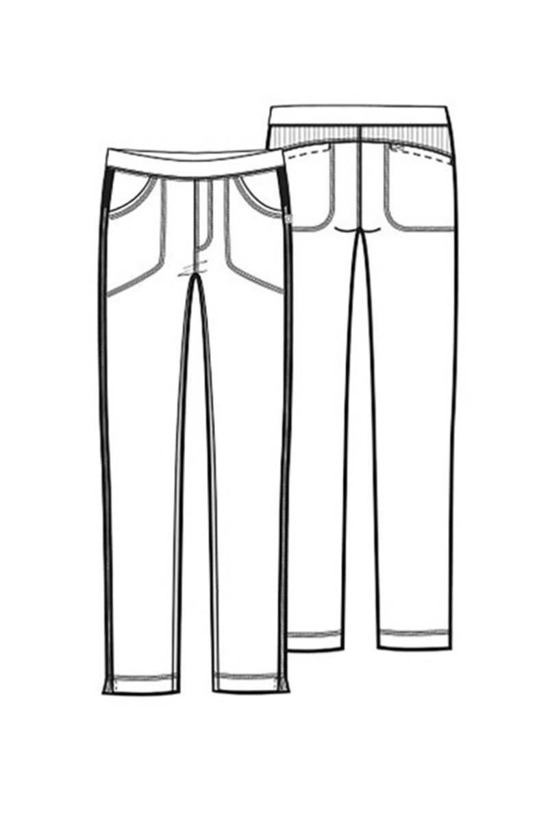 Dámske lekárske nohavice Cherokee Infinity Slim Pull-on zelené-9