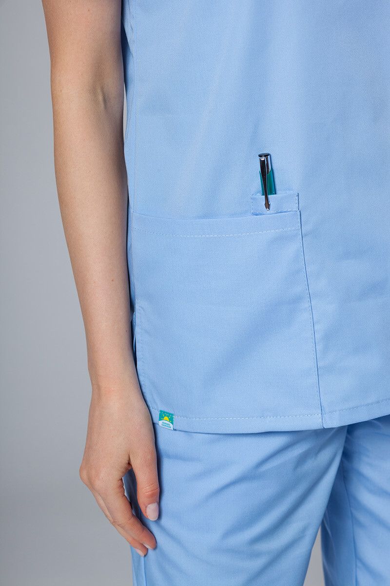 Lekárska dámska blúzka Sunrise Uniforms Basic Light modrá-3