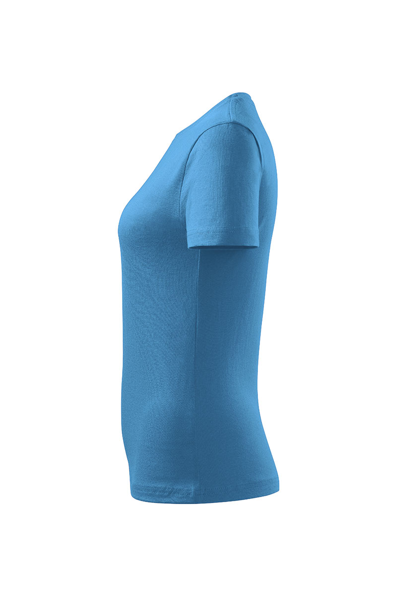 Dámske tričko s krátkym rukávom Malfini Basic lazurové-3