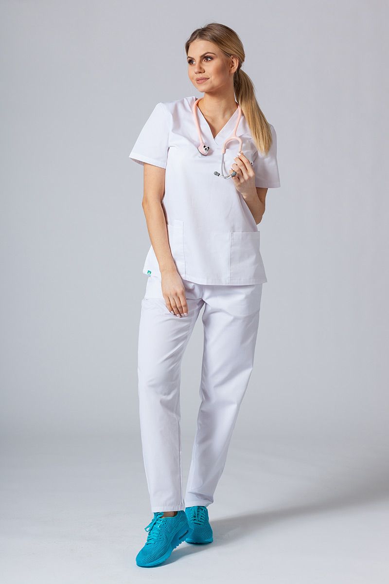 Lekárska dámska blúzka Sunrise Uniforms Basic Light biela-4