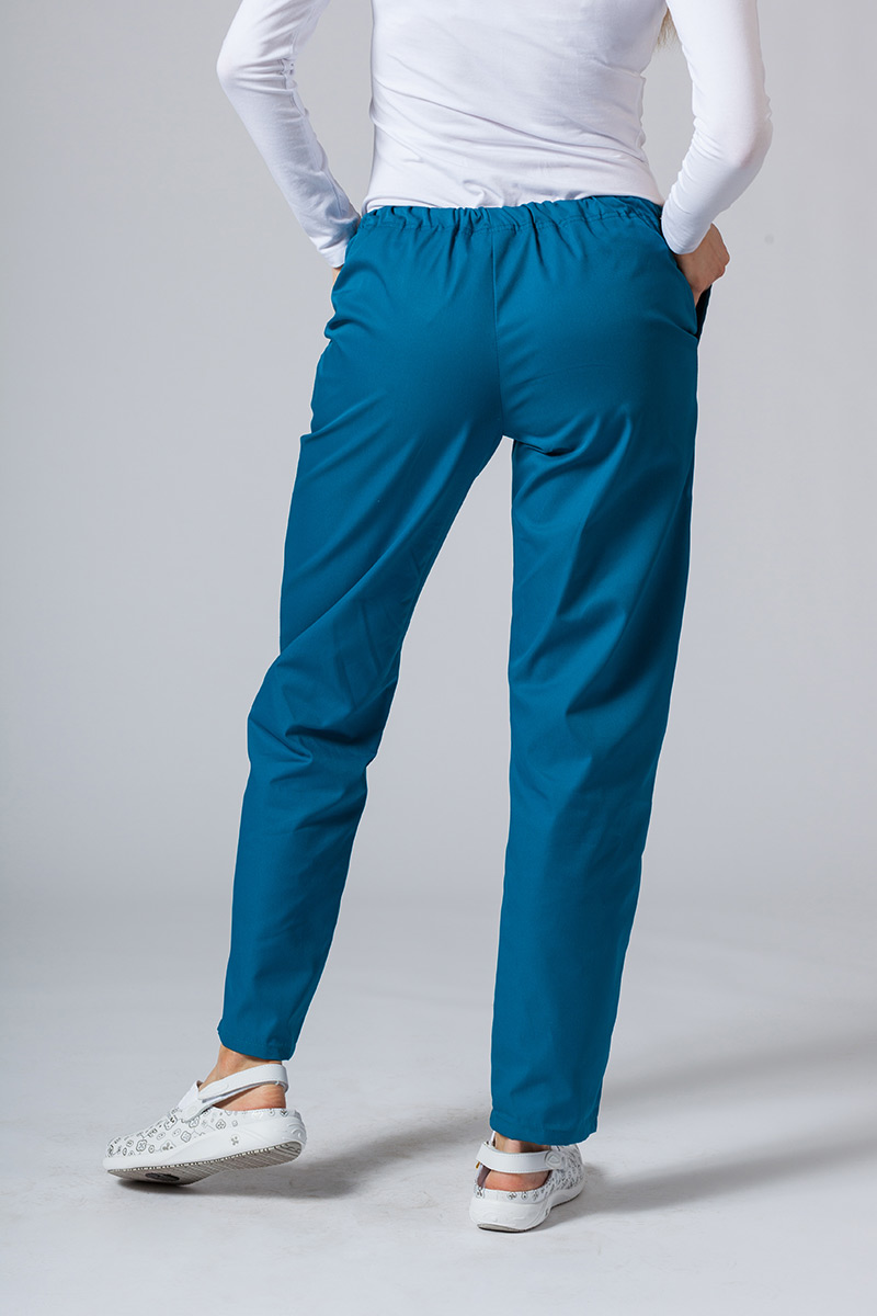 Dámske lekárske nohavice Sunrise Uniforms Basic Regular karibsky modré-1