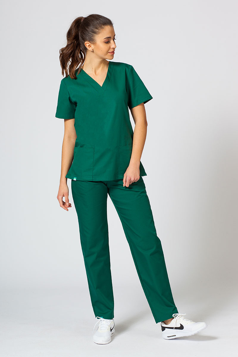 Univerzálne lekárske nohavice Sunrise Uniforms tmavo zelené-4