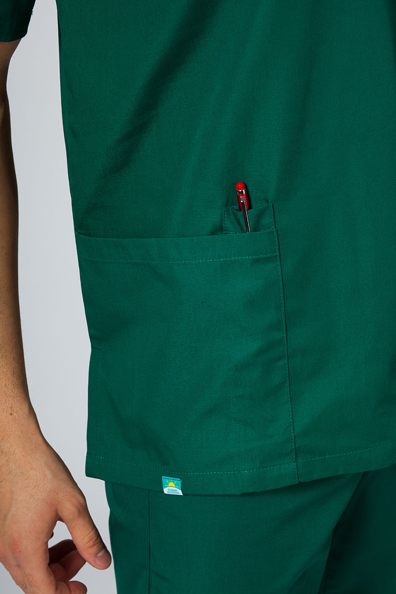 Univerzálna lekárska blúzka Sunrise Uniforms tmavo zelená-5