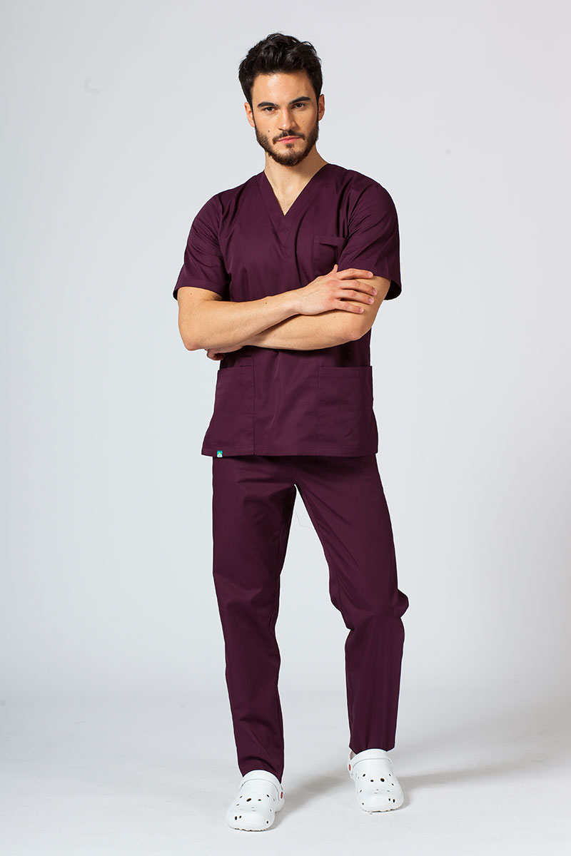 Univerzálne lekárske nohavice Sunrise Uniforms burgundové-4