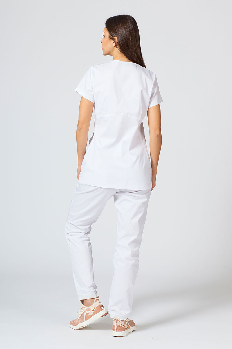 Zdravotnická súprava Sunrise Uniforms Active biela (s blúzkou Kangaroo - elastic)-1