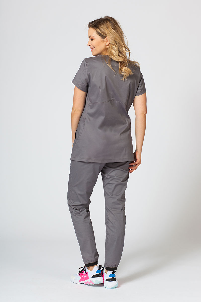Dámska zdravotnická súprava Sunrise Uniforms Active (blúzka Kangaroo, nohavice Loose) šedá-1