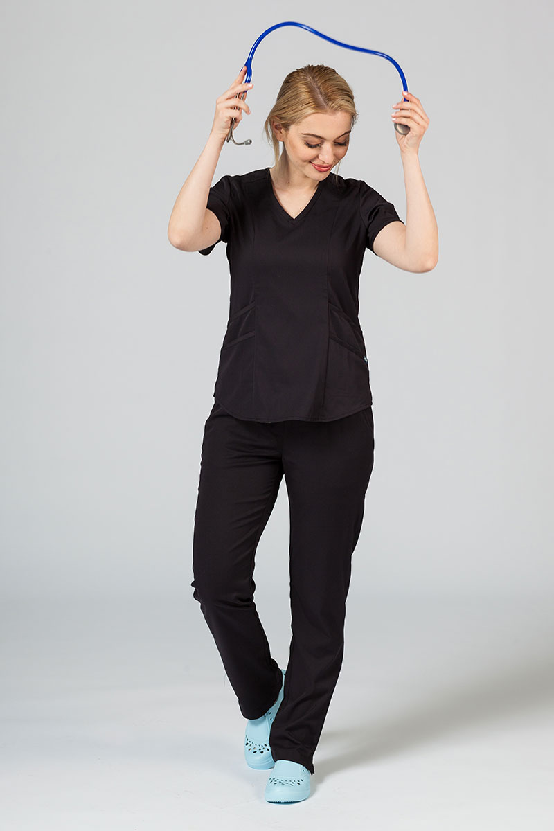 Lekárska súprava Adar Uniforms Yoga čierna (s blúzou Modern - elastic)-2