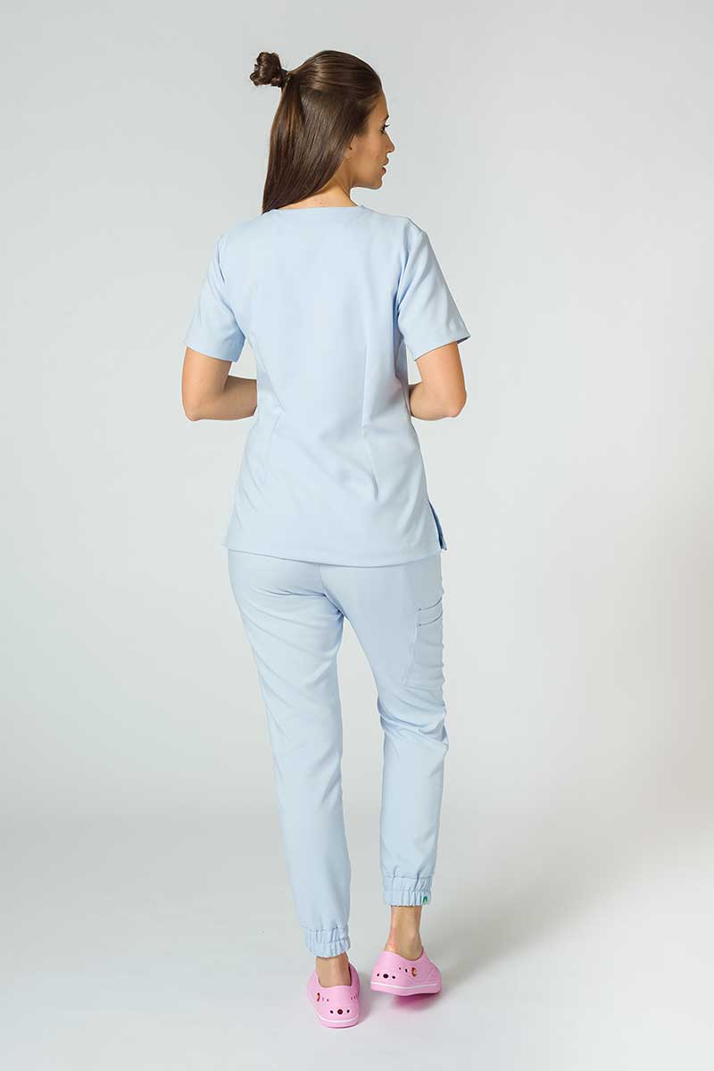 Zdravotnická súprava Sunrise Uniforms Premium (blúzka Joy, nohavice Chill) blankytně modrá-3