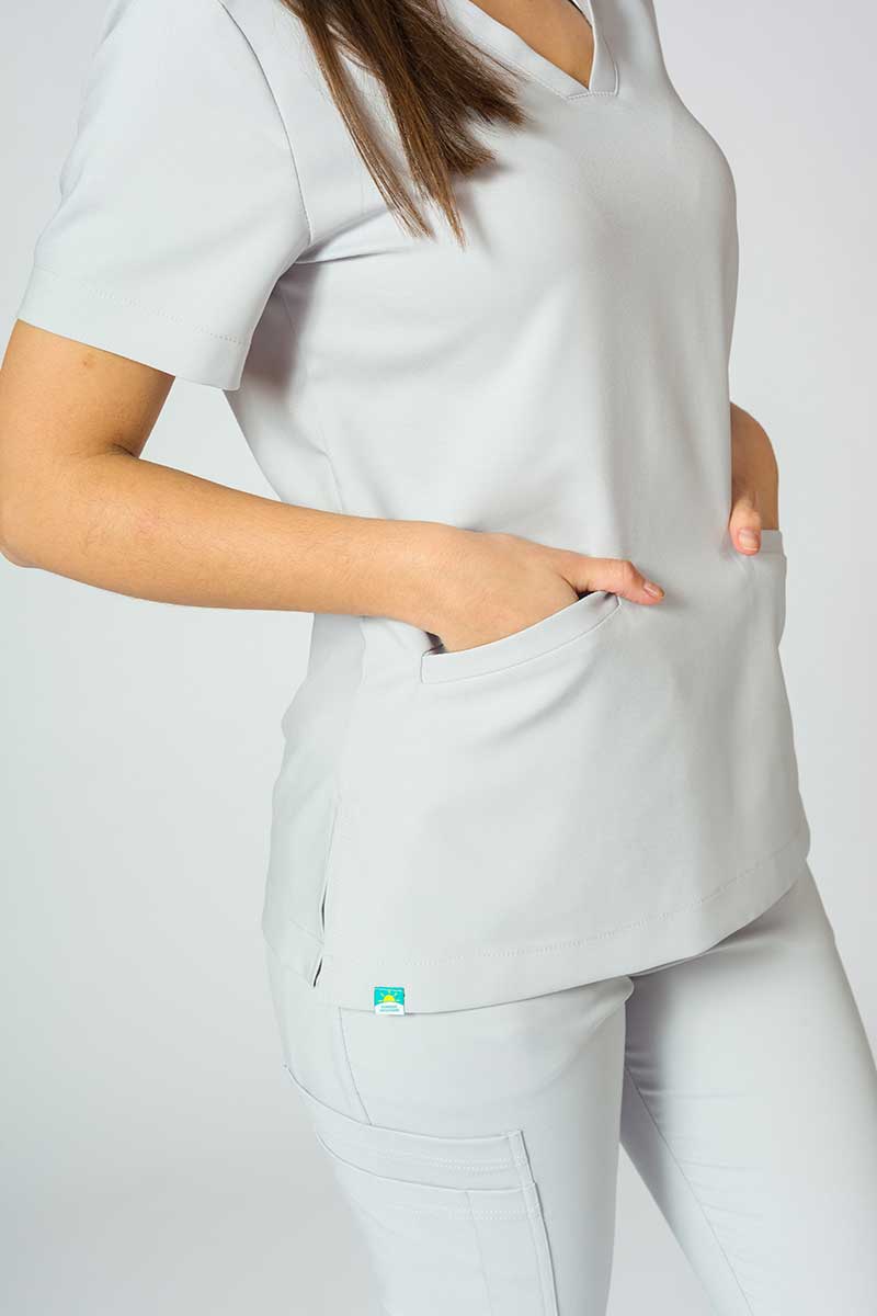 Zdravotnická súprava Sunrise Uniforms Premium (blúzka Joy, nohavice Chill) světlo šedá-5