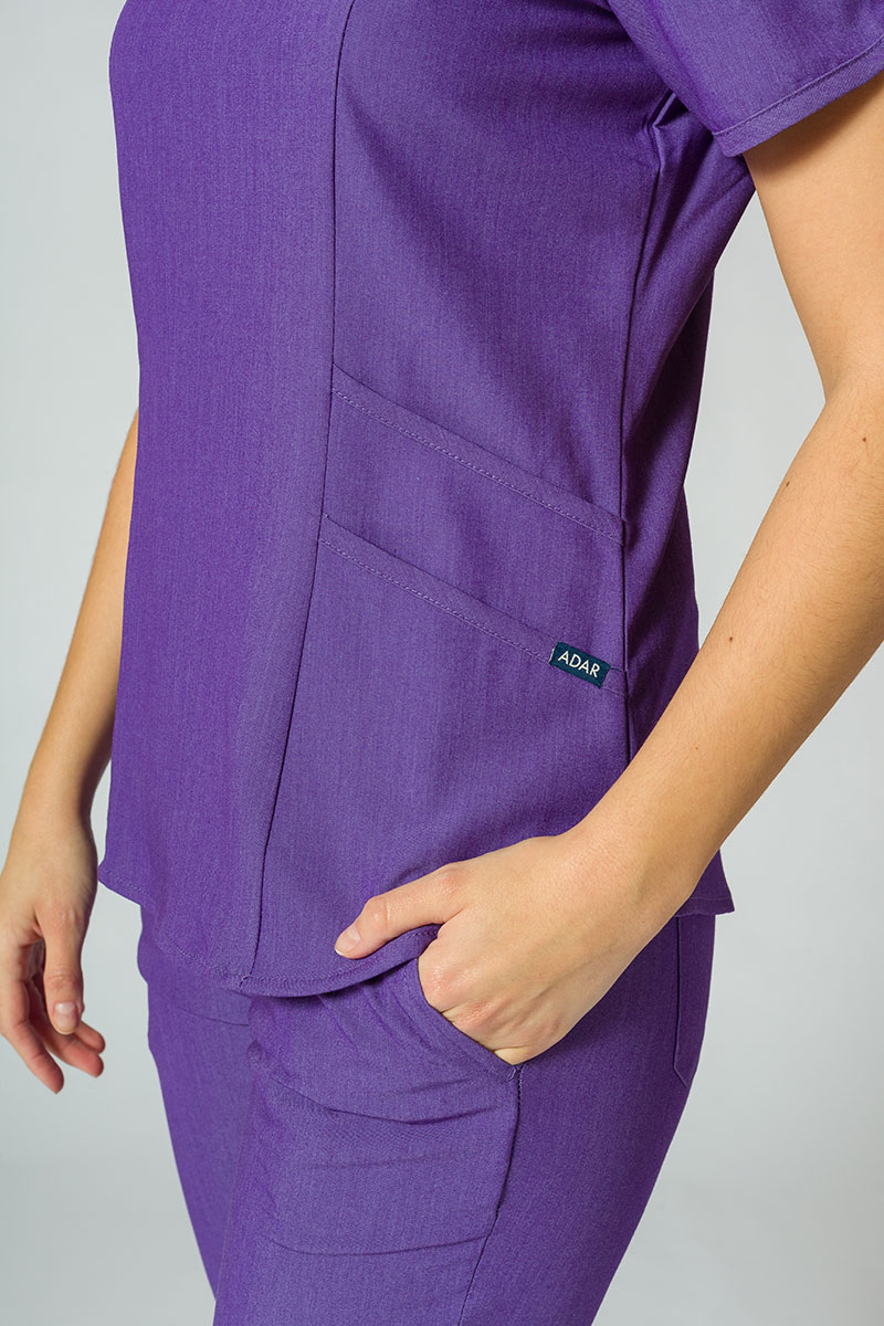 Lekárska súprava Adar Uniforms Yoga fialová (s blúzou Modern - elastic)-7