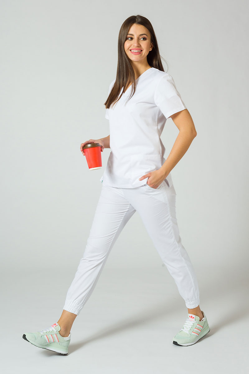 Lekárska súprava Sunrise Uniforms Basic Jogger biela (s nohavicami Easy)-1
