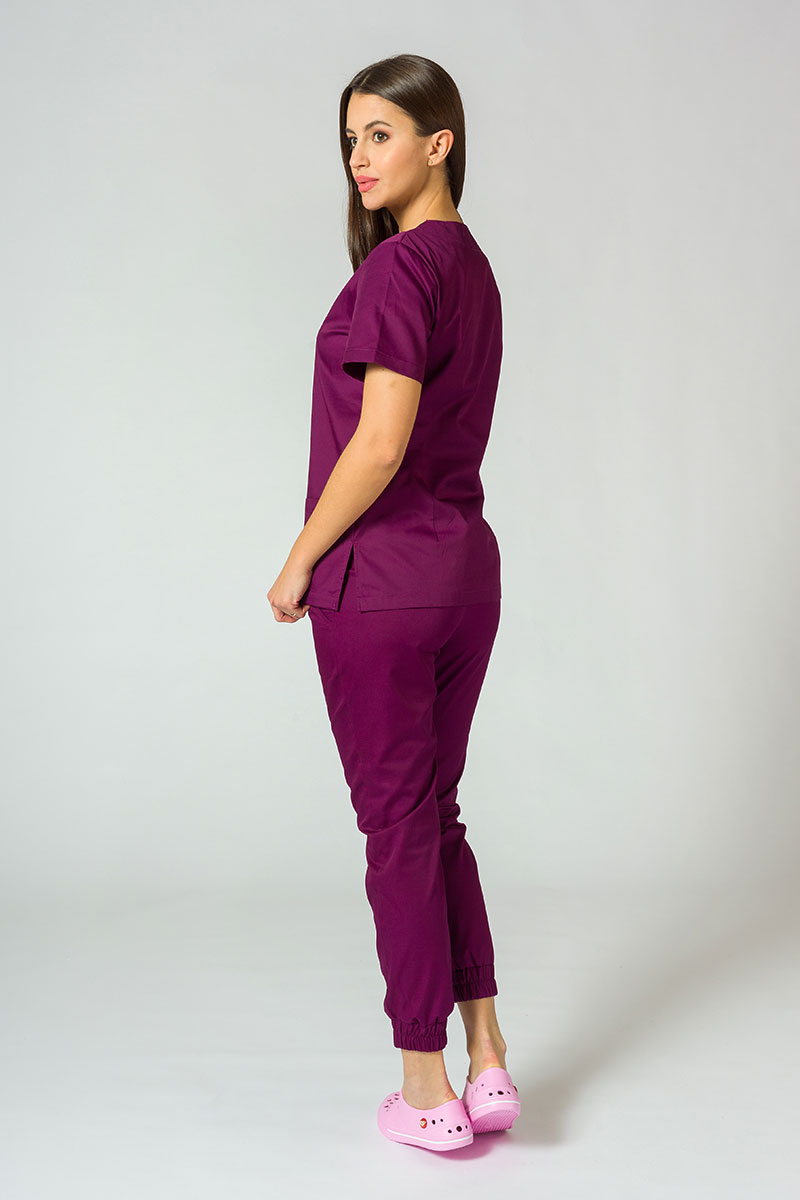 Lekárska súprava Sunrise Uniforms Basic Jogger baklažánová (s nohavicami Easy)-1