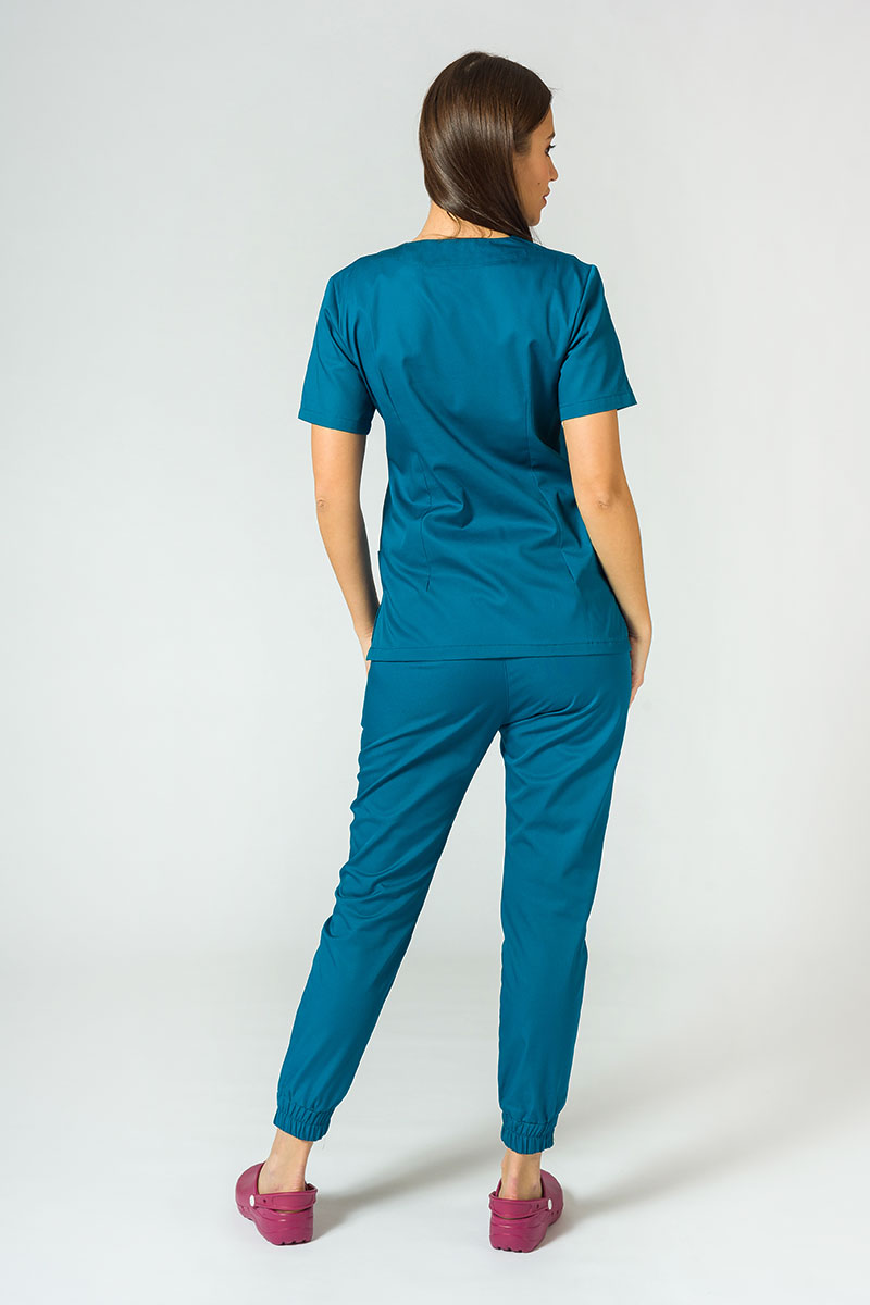 Lekárska súprava Sunrise Uniforms Basic Jogger karibsky modrá (s nohavicami Easy)-1