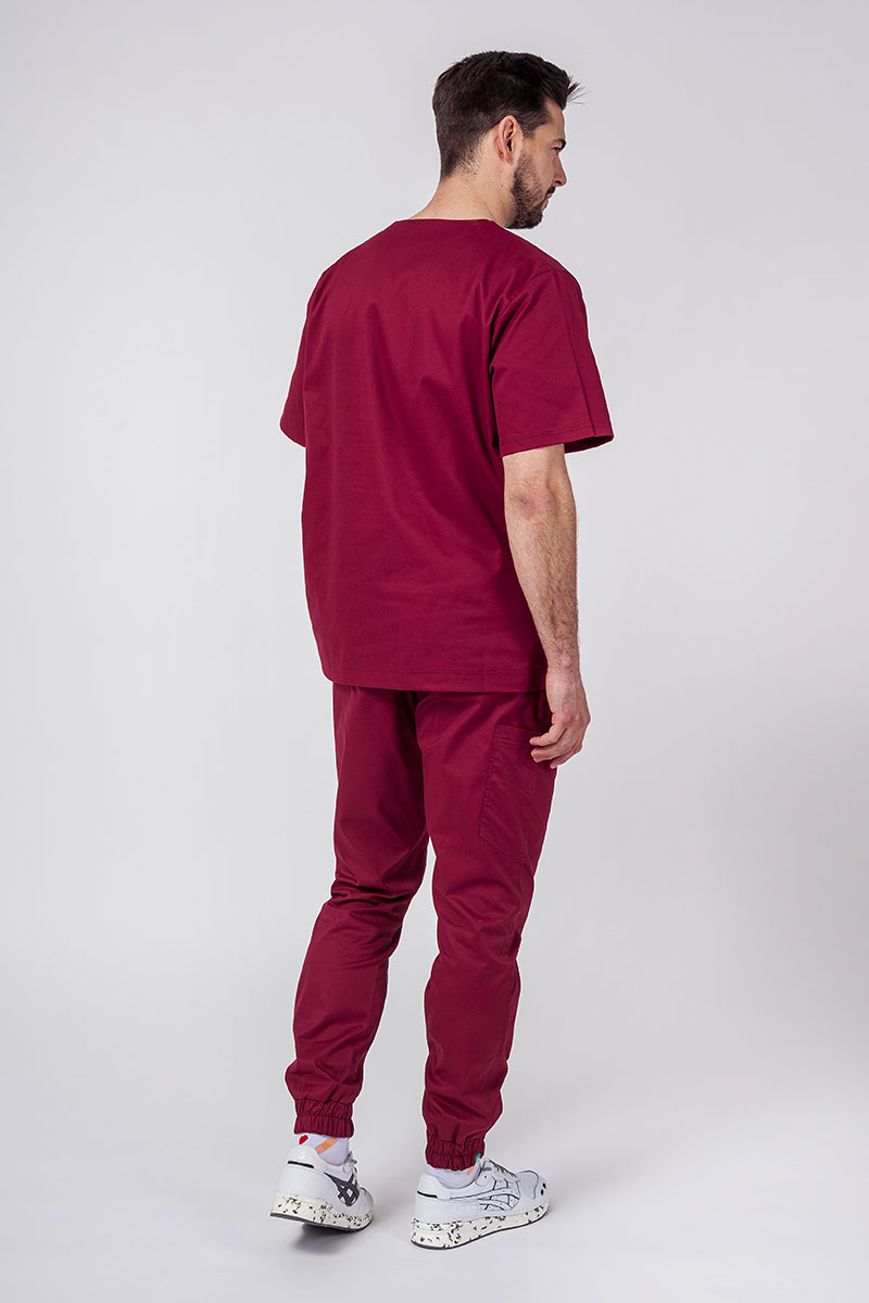 Pánska lekárska súprava Sunrise Uniforms Active (blúzka Flex, nohavice Flow) čerešňová červená-1