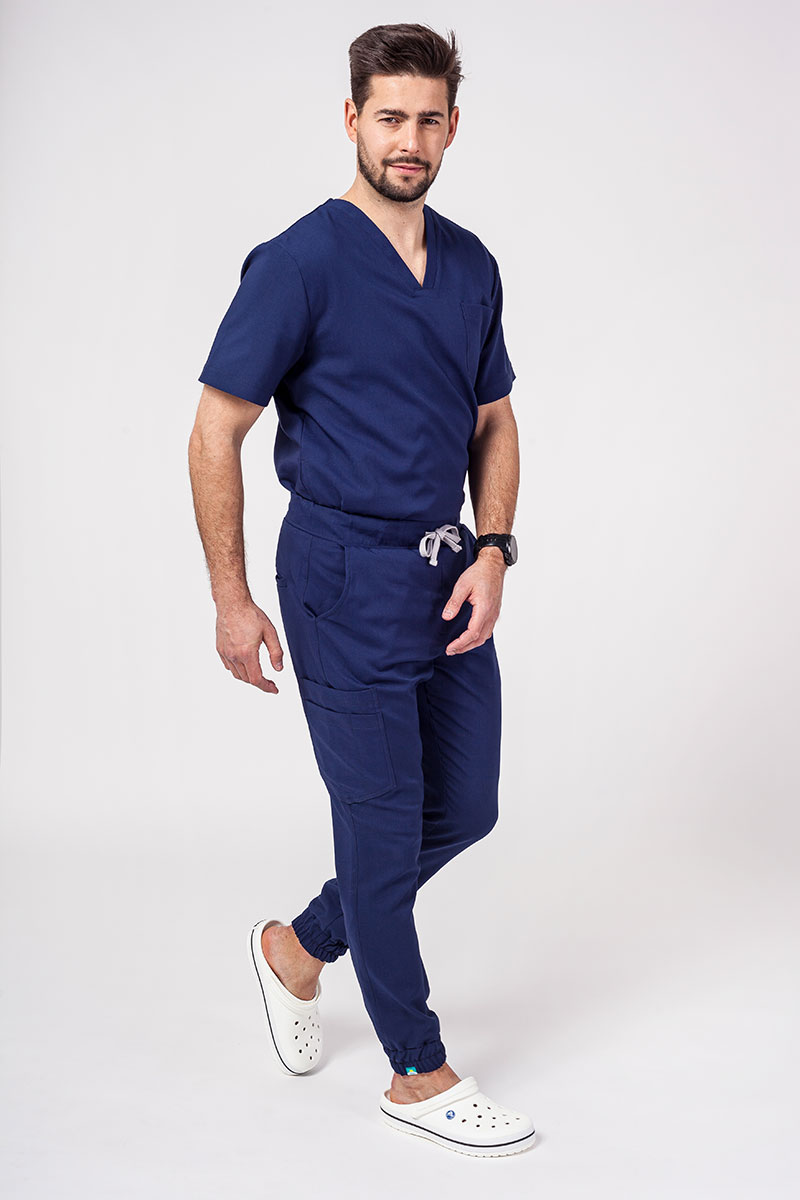 Lekárska súprava Sunrise Uniforms Premium Men (blúzka Dose, nohavice Select) námornícká modrá-3