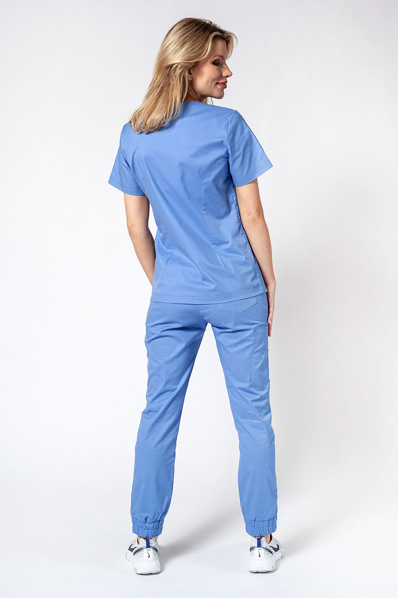 Dámska lekárska súprava Sunrise Uniforms Active III (blúzka Bloom, nohavice Air) klasicky modrá-1