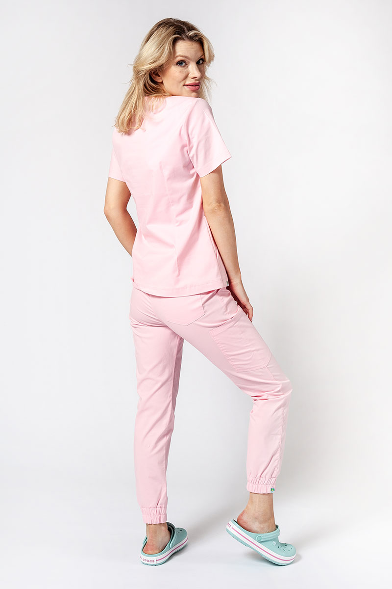 Dámske lekárske nohavice Sunrise Uniforms Active Air jogger ružové-6