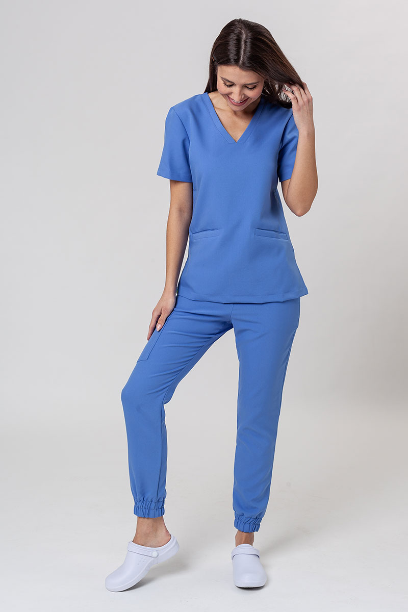 Dámske lekárske nohavice Sunrise Uniforms Premium Chill jogger modré-5