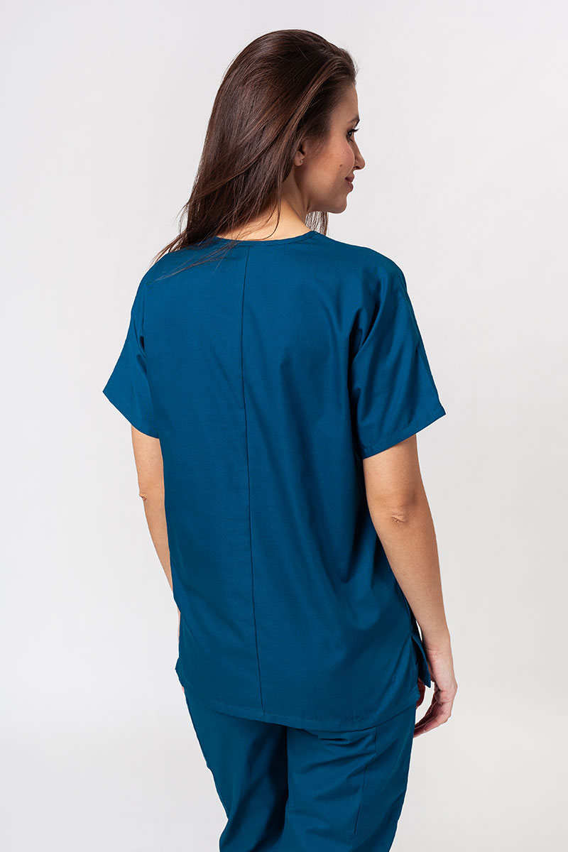 Lekárska dámska súprava Cherokee Originals (blúzka s výstrihom do V, nohavice N.Rise) karaibsky modrá-3
