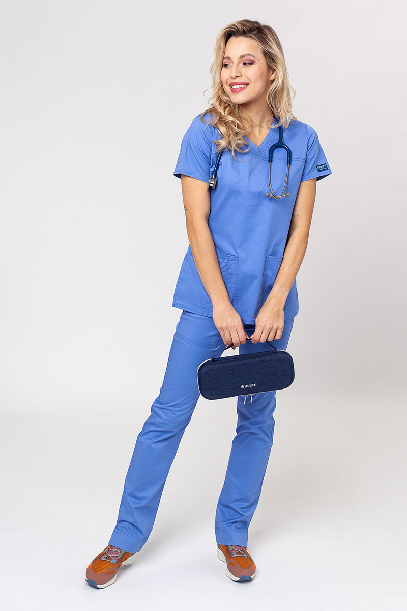 Lekárska dámska súprava Cherokee Core Stretch (blúza Core, nohavice Mid Rise) klasicky modrá-4