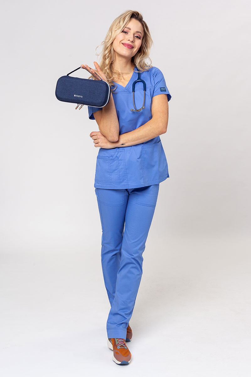 Lekárska dámska súprava Cherokee Core Stretch (blúza Core, nohavice Mid Rise) klasicky modrá-3