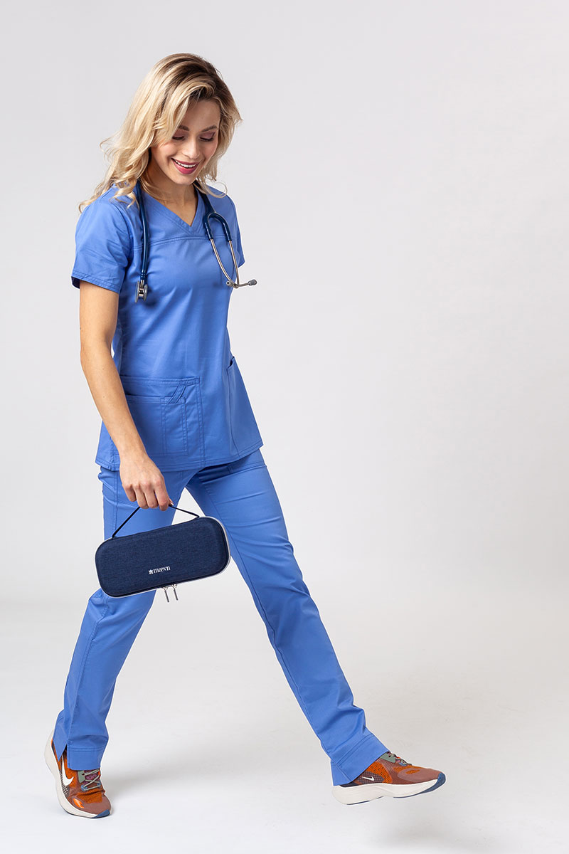 Lekárska dámska súprava Cherokee Core Stretch (blúza Core, nohavice Mid Rise) klasicky modrá-6