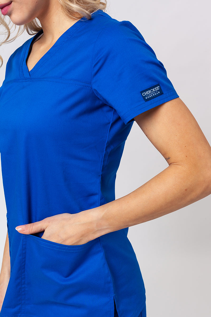 Lekárska dámska súprava Cherokee Core Stretch (blúza Core, nohavice Mid Rise) kráľovsky modrá-7