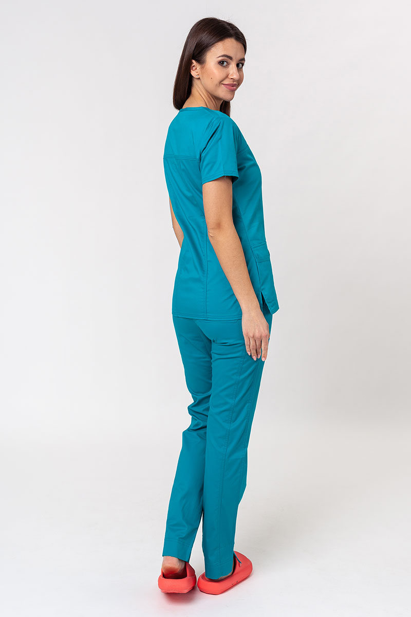 Lekárske dámske nohavice Cherokee Core Stretch Mid Rise morsky modrá-6