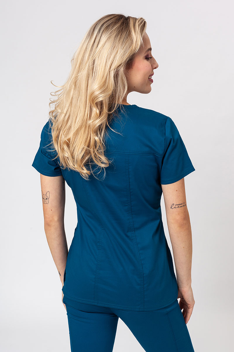 Lekárska dámska súprava Cherokee Core Stretch (blúza Core, nohavice Mid Rise) karaibsky modrá-3