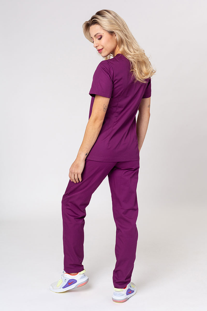 Univerzálne lekárske nohavice Sunrise Uniforms baklažánová-5