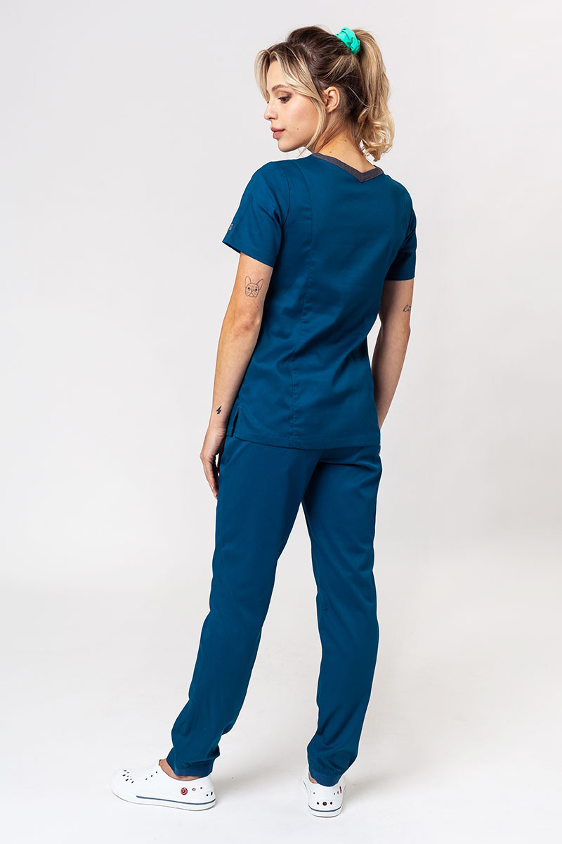Dámske lekárske nohavice Maevn Matrix semi-jogger karaibsky modré-6