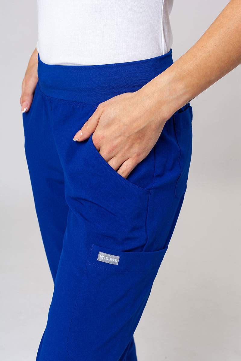 Lekárska dámska súprava Maevn Momentum (blúzka Asymetric, nohavice jogger) tmavo modrá-10