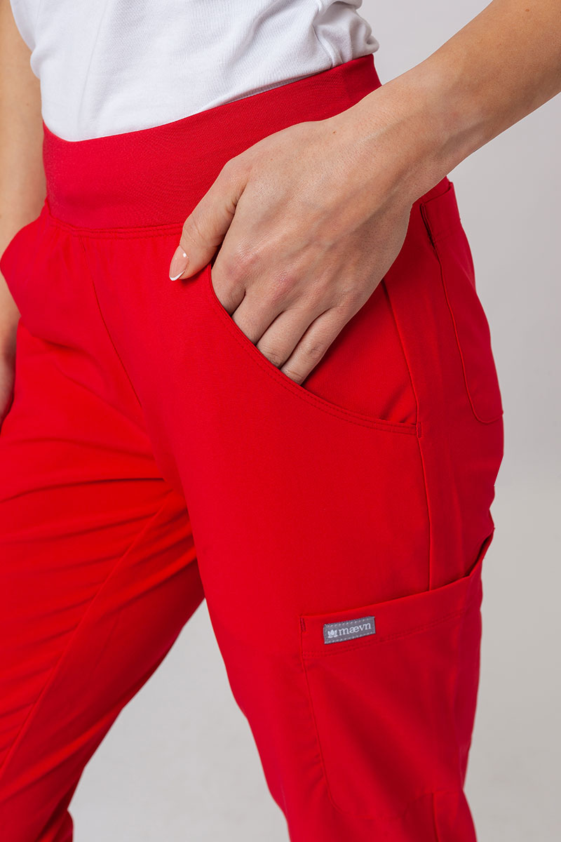 Lekárska dámska súprava Maevn Momentum (blúzka Asymetric, nohavice jogger) červená-8