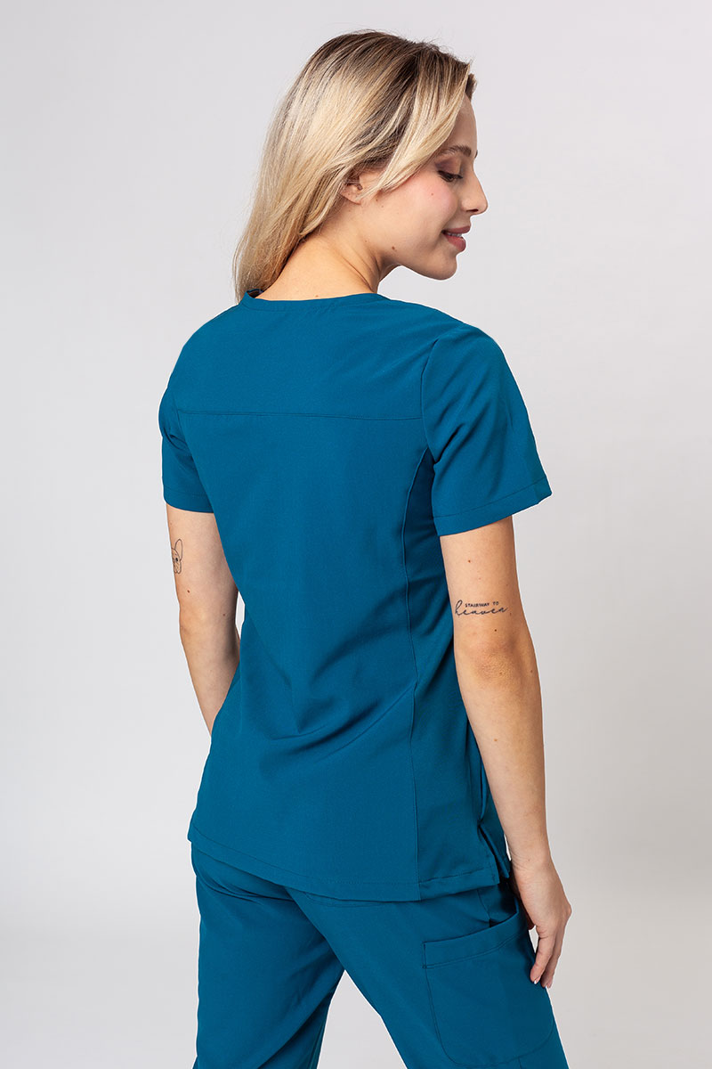 Lekárska dámska súprava Maevn Momentum (blúzka Asymetric, nohavice jogger) karibsky modrá-3