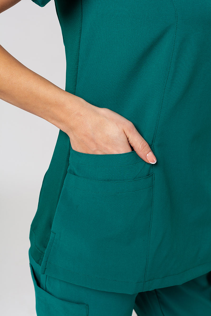 Lekárska dámska súprava Maevn Momentum (blúzka Asymetric, nohavice jogger) zelená-9