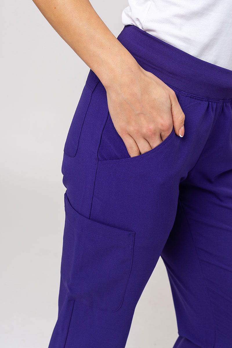 Lekárska dámska súprava Maevn Momentum (blúzka Asymetric, nohavice jogger) fialová-16