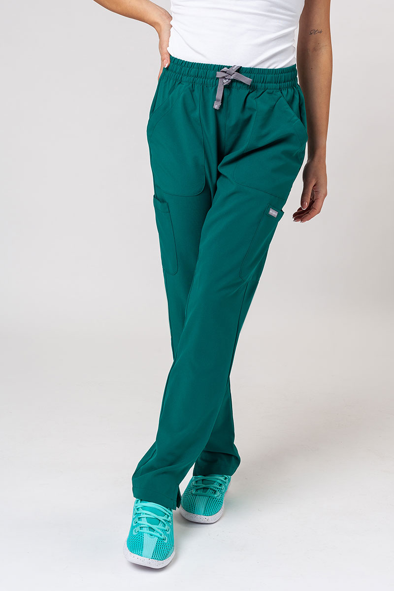 Lekárska súprava Maevn Momentum (blúzka Double V-neck, nohavice 6-pocket) zelená-8