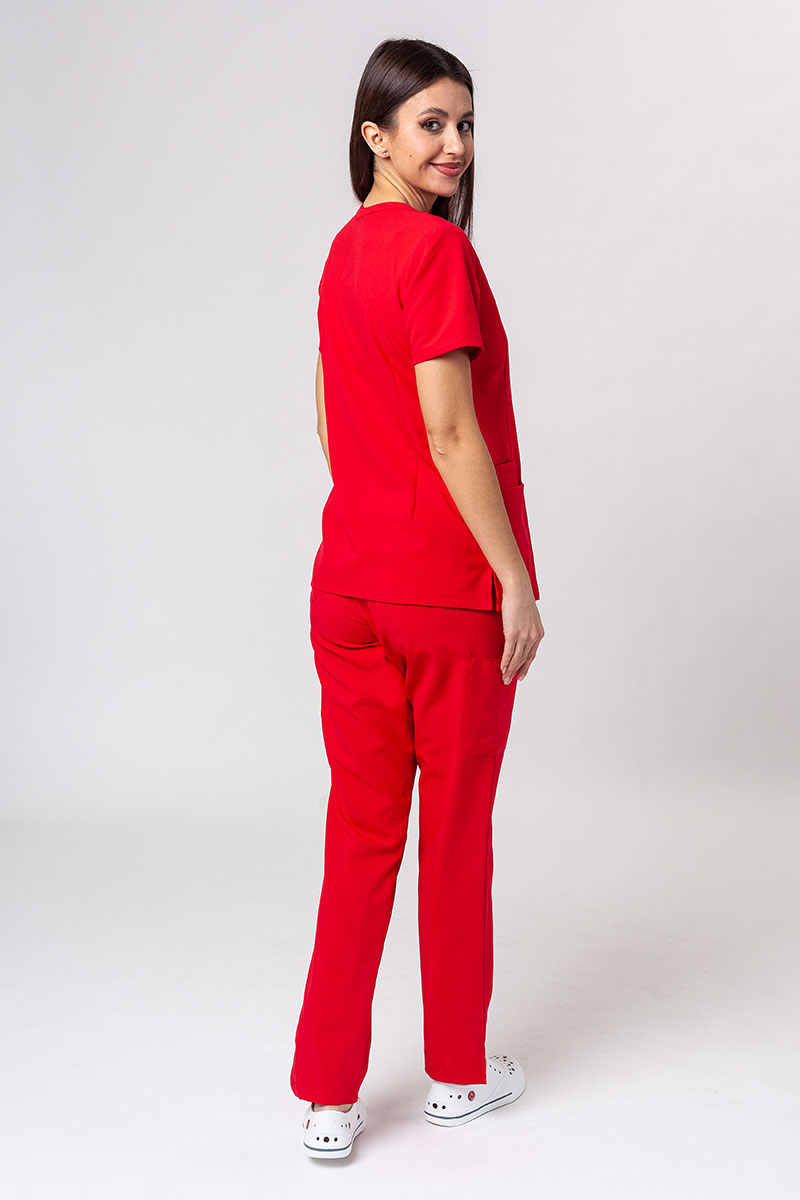 Zdravotnícka súprava Maevn Momentum (blúzka Double V-neck, nohavice 6-pocket) červená-1