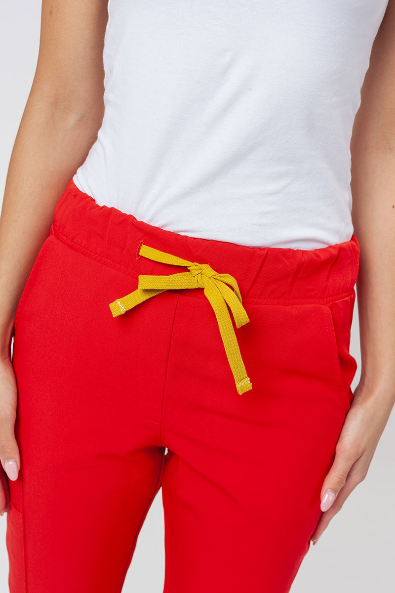 Dámske nohavice Sunrise Uniforms Premium Chill jogger šťavnato červené-2
