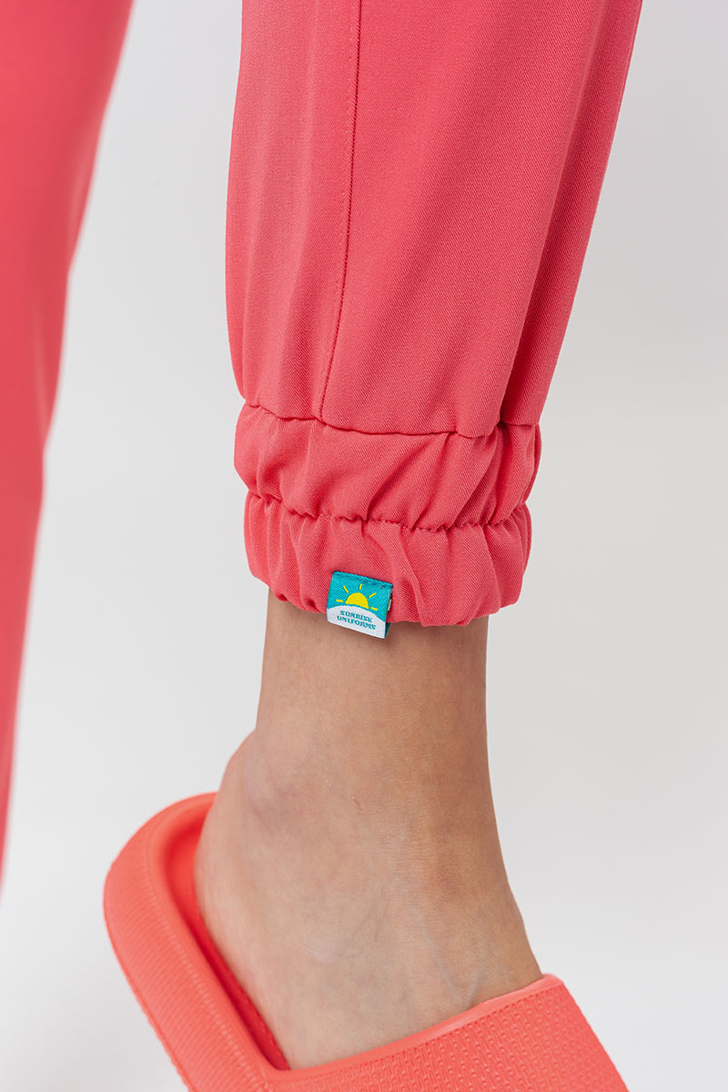 Dámske nohavice Sunrise Uniforms Premium Chill jogger koralové-5