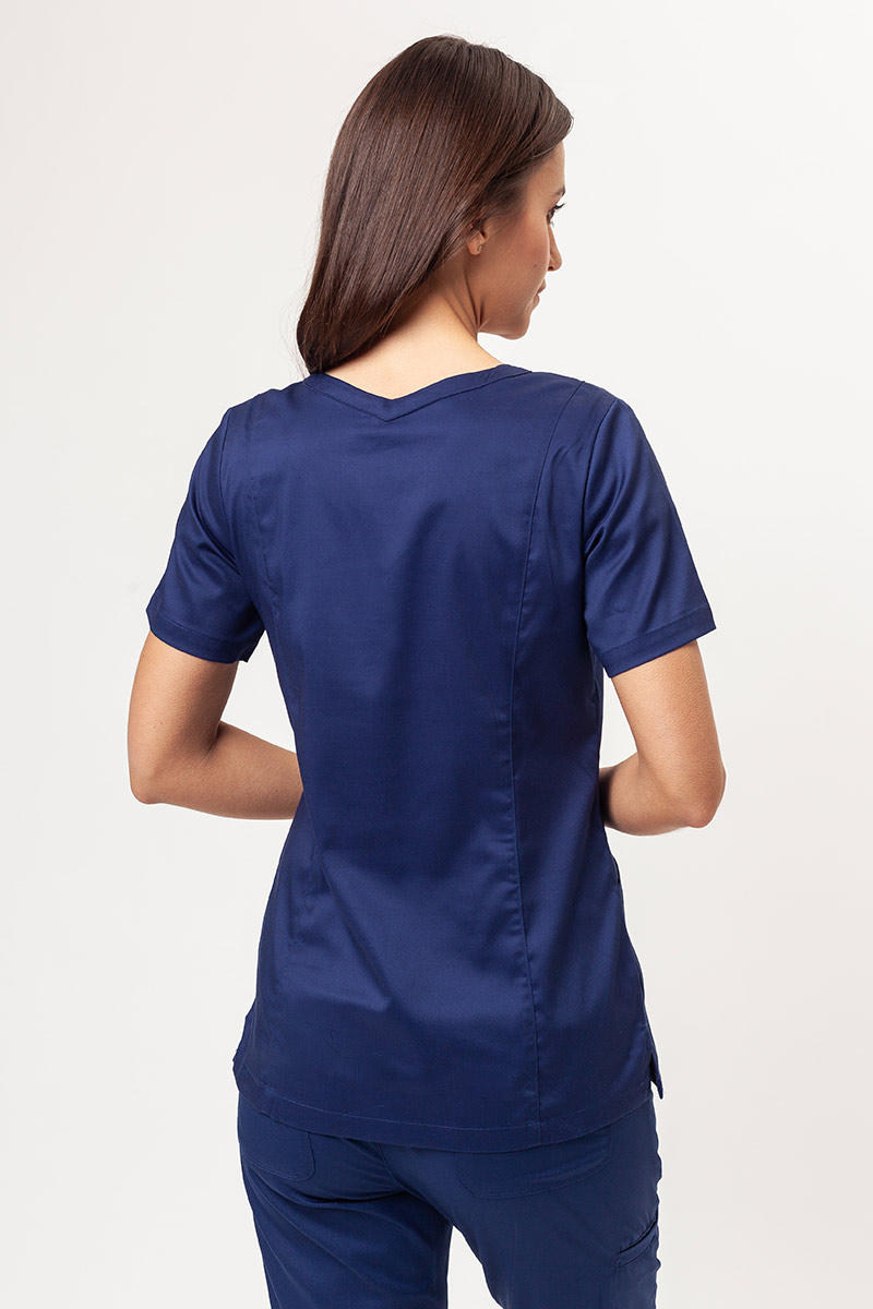 Dámska lekárska blúzka Maevn Matrix Double V-neck námornícky modrá-1
