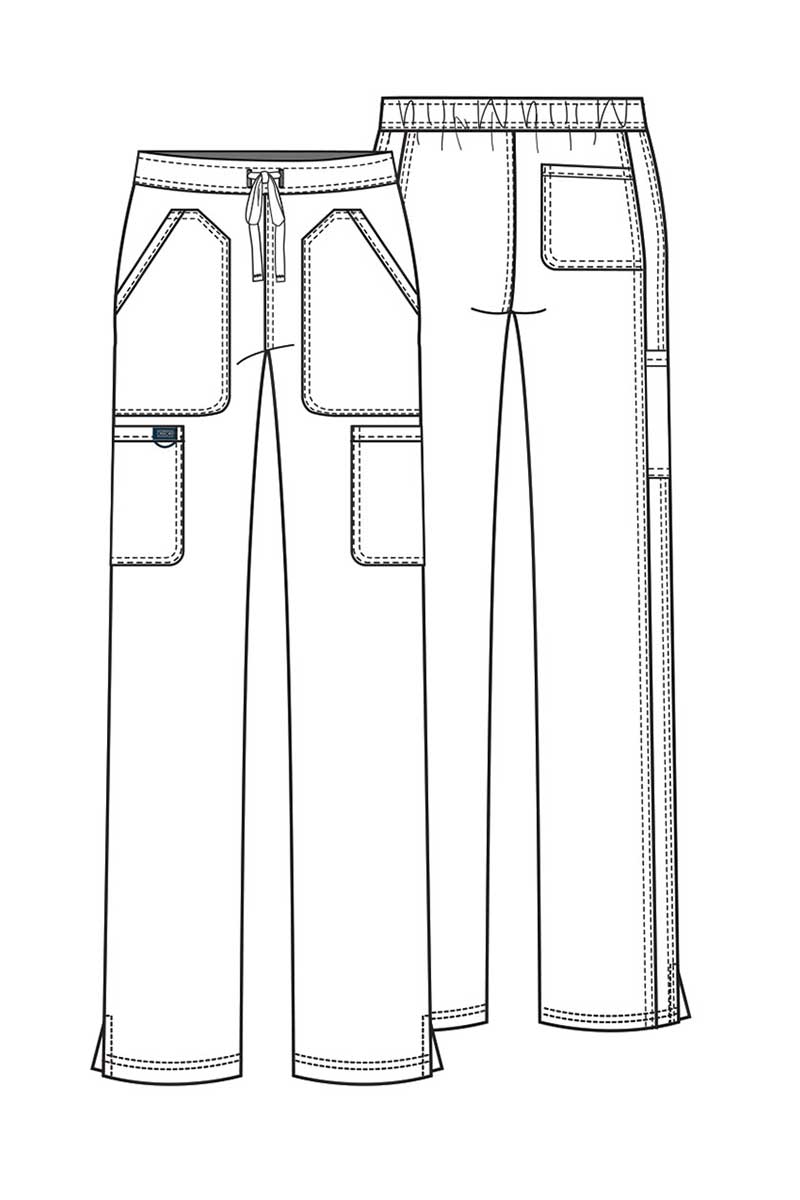 Dámske lekárske nohavice Cherokee Revolution Flare Leg karaibsky modré-5