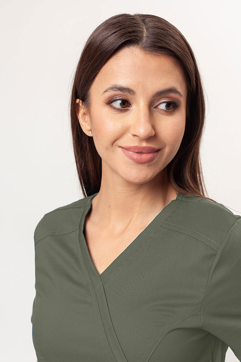 Dámska lekárska súprava Cherokee Revolution (blúzka Mock, nohavice Straigh) olivková-4