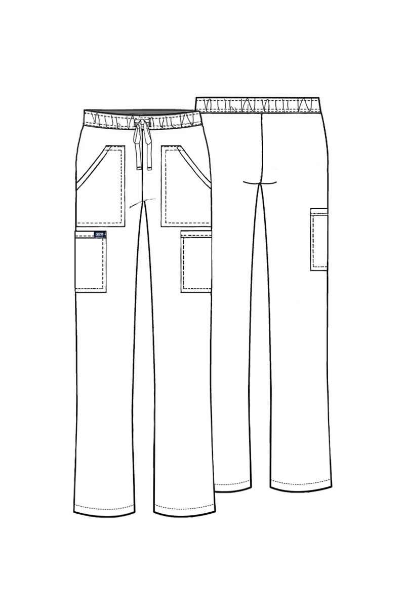 Dámske lekárske nohavice Cherokee Ultra Cargo biele-6