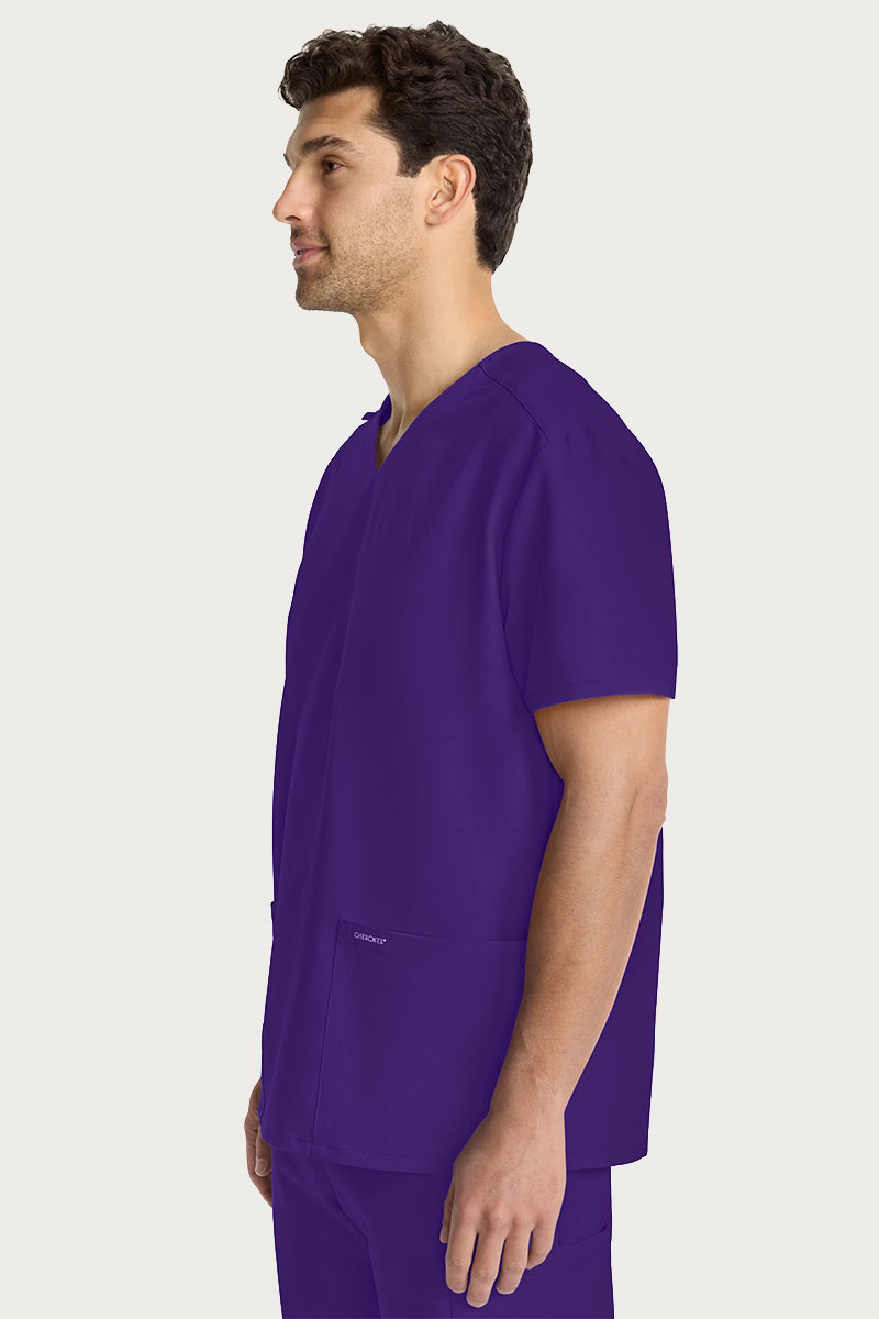 Pánska lekárska súprava Cherokee Ultra (blúza V-neck, nohavice Cargo) fialová-3