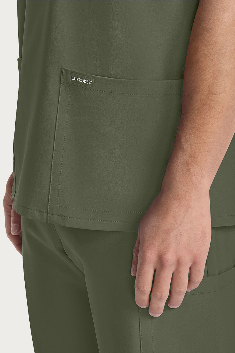 Pánska lekárska súprava Cherokee Ultra (blúza V-neck, nohavice Cargo) olivková-5