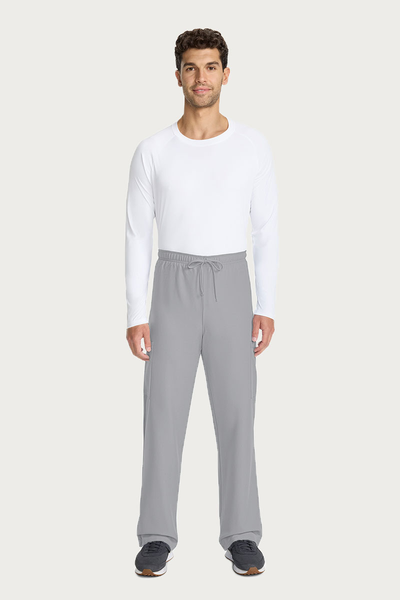 Pánska lekárska súprava Cherokee Ultra (blúza V-neck, nohavice Cargo) svetlo šedá-11