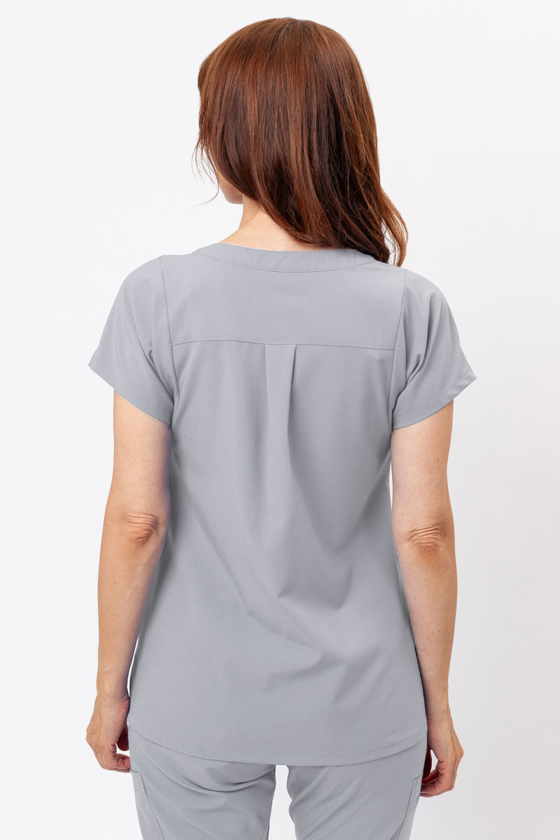 Dámska lekárska súprava Maevn Momentum (blúza Dolman, nohavice Flare Leg) svetlo šedá-3