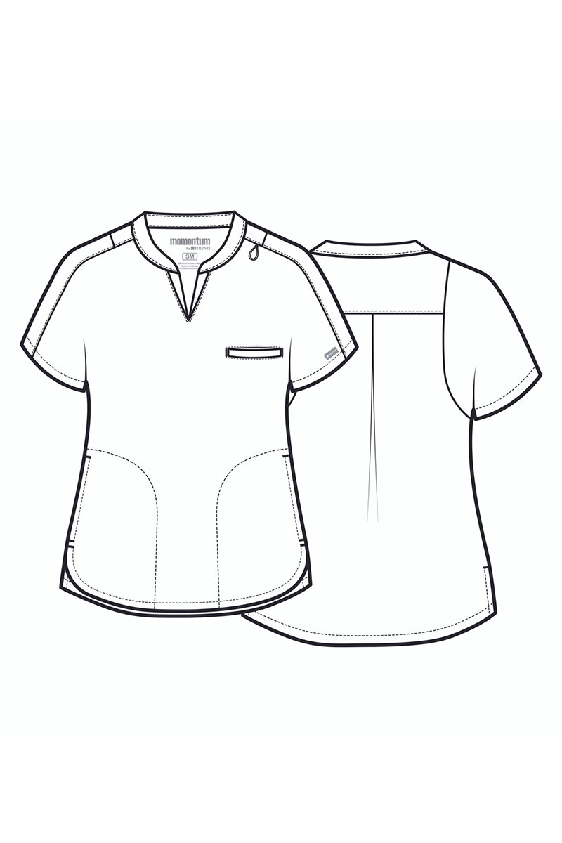 Dámska lekárska súprava Maevn Momentum (blúza Dolman, nohavice Flare Leg) svetlo šedá-15